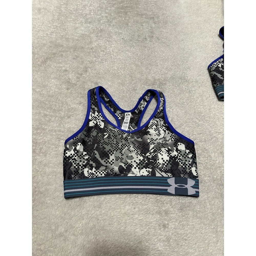 Under Armour Women's S Sports Bra No Padded Top Gym Yoga Fitness Pixel Floral